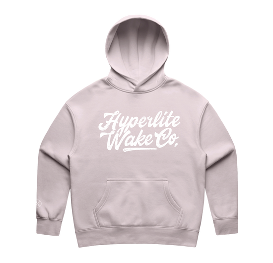 Mid-weight orchid hoodie, Hyperlite Wake Co. logo, kangaroo pocket - Sundae Relax Womens.