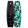 Capitol Loaded wakeboard feature a black and teal abstract leaf pattern.