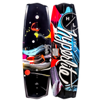 Two asymmetrical 125cm wakeboards, vibrant and labeled Hyperlite Eden Jr.