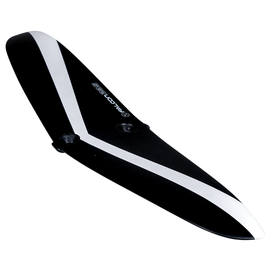 Starship w/Falcon Foil Kit: two-hole fin, black/white with logo, Durashell Construction.