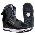 Freepress Boot: Black high-top with ankle harness, perforated details, and white sole.