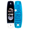 Top and base of Sender wakeboard: beach design and blue HYPERLITE, with a 3-Stage Rocker.