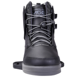 Front view of black and gray M60 Binding with heavy-duty laces.