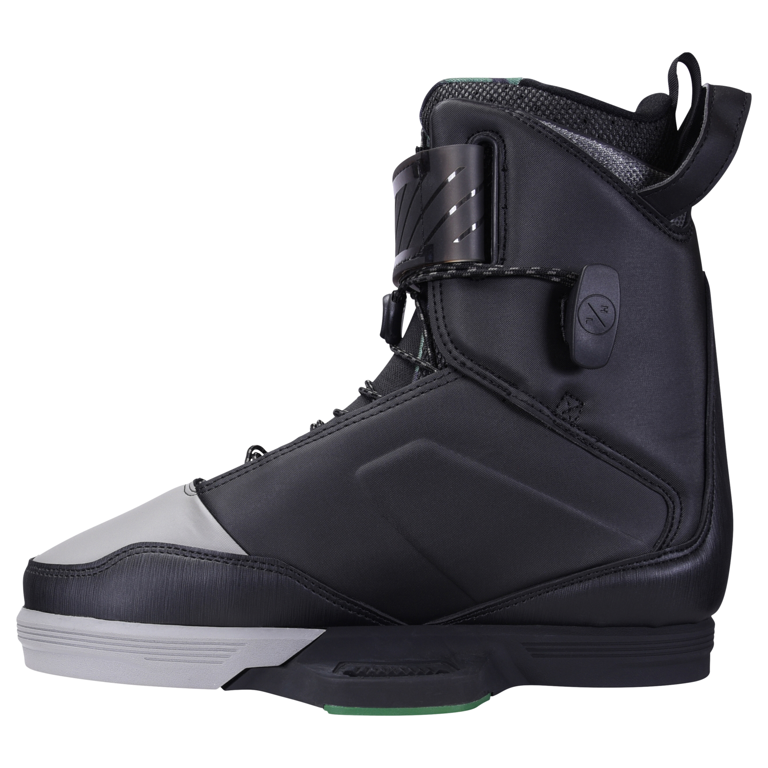 Scout Binding with strap, logo, and abrasion-resistant materials in black and gray.