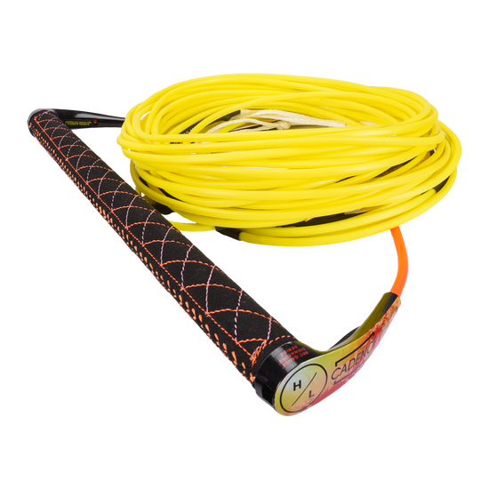 Yellow CADENCE PRO PKG rope with black grip handle and smaller diameter.
